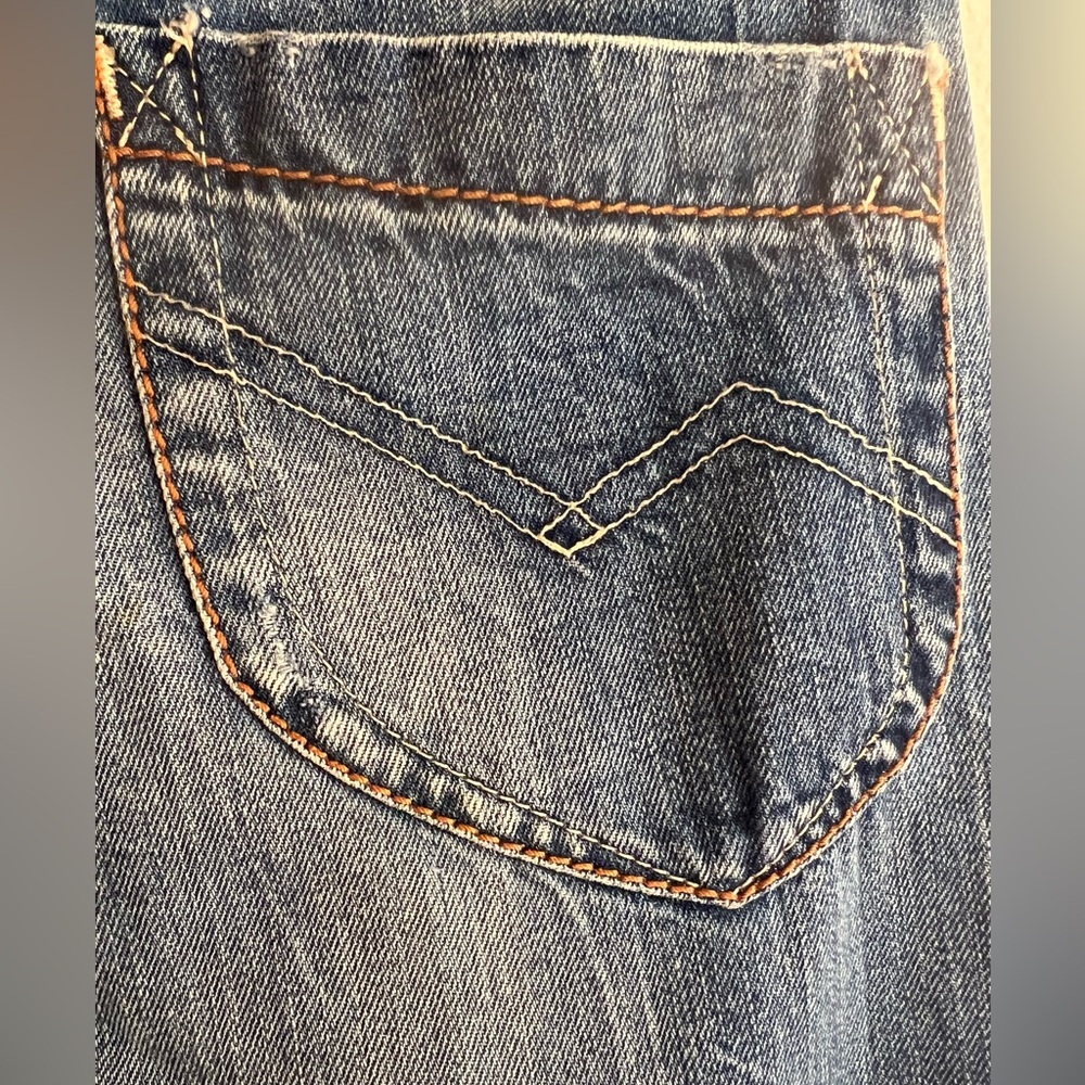 Vintage Roberto Cavalli Blue Women's Jeans Piton Skin Crystal Italy Size 40 - Picture 10 of 16
